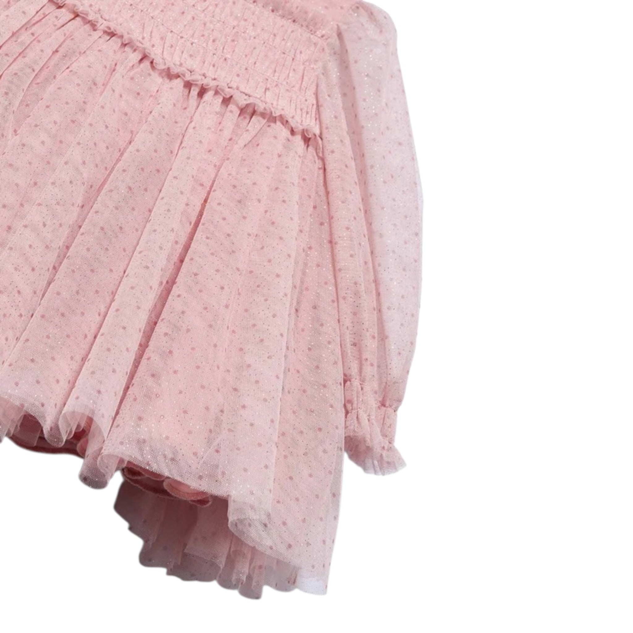 Abel & Lula Abito tinta unita con Tulle Rosa per Neonata 5506 ROSA ABEL & LULA 