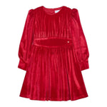 Abel & Lula Abito tinta unita In Velluto Rosso per Bambina 5528 ROSSO ABEL & LULA 