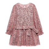 Abel & Lula Abito tinta unita con Paillettes Rosa per Bambina 5531X ROSA ABEL & LULA 