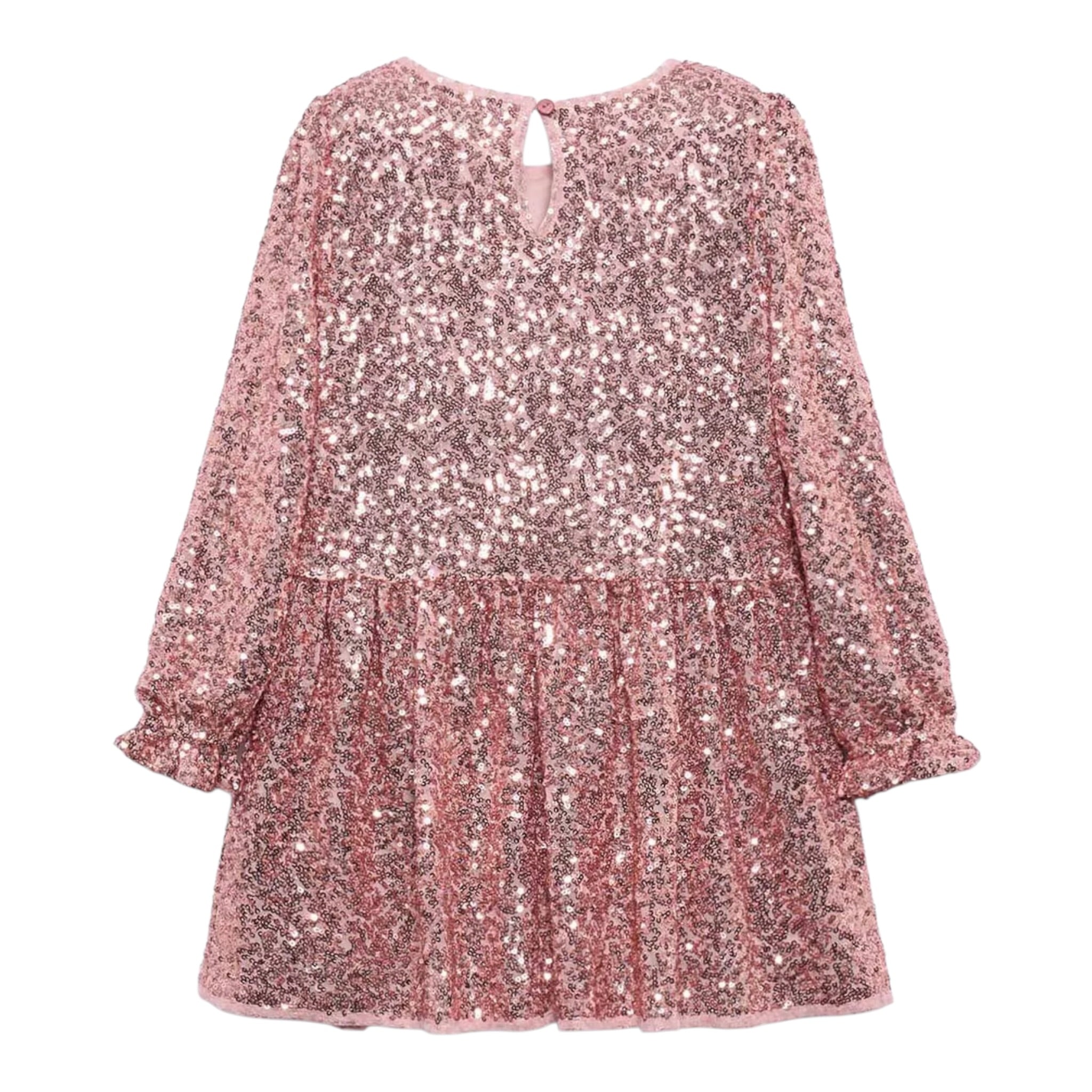 Abel & Lula Abito tinta unita con Paillettes Rosa per Bambina 5531X ROSA ABEL & LULA 