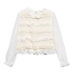 Abel & Lula Camicia Manica Lunga tinta unita Panna per Bambina 5614X PANNA ABEL & LULA 