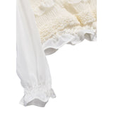 Abel & Lula Camicia Manica Lunga tinta unita Panna per Bambina 5614X PANNA ABEL & LULA 