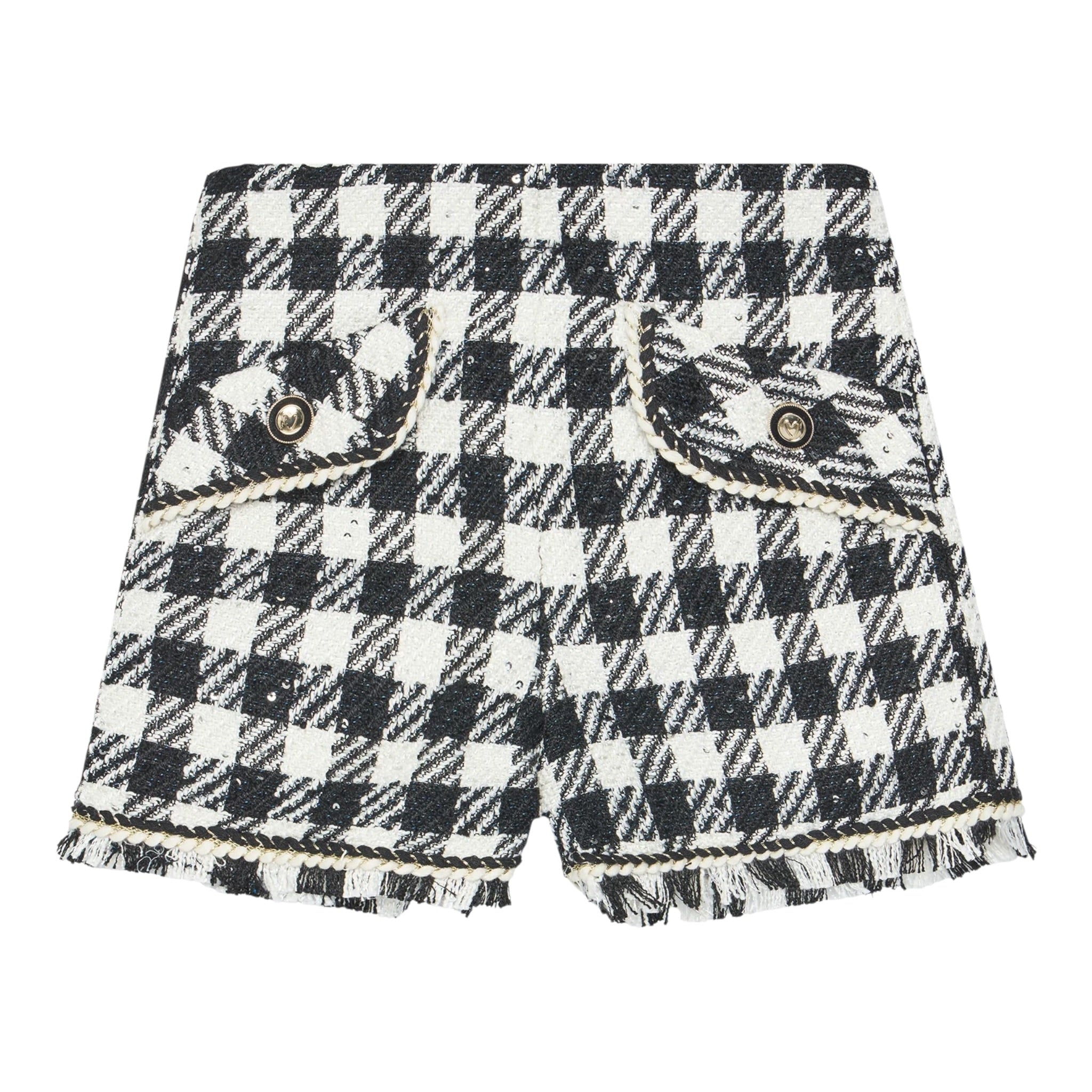 Abel & Lula Short Fantasia Quadri Bianco/Nero per Bambina 5716X BIANCO/NERO ABEL & LULA 