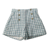 Abel & Lula Short tinta unita con Fantasia A Quadri Bianco/Azzurro per Bambina 5719 BIANCO/AZZURRO ABEL & LULA 