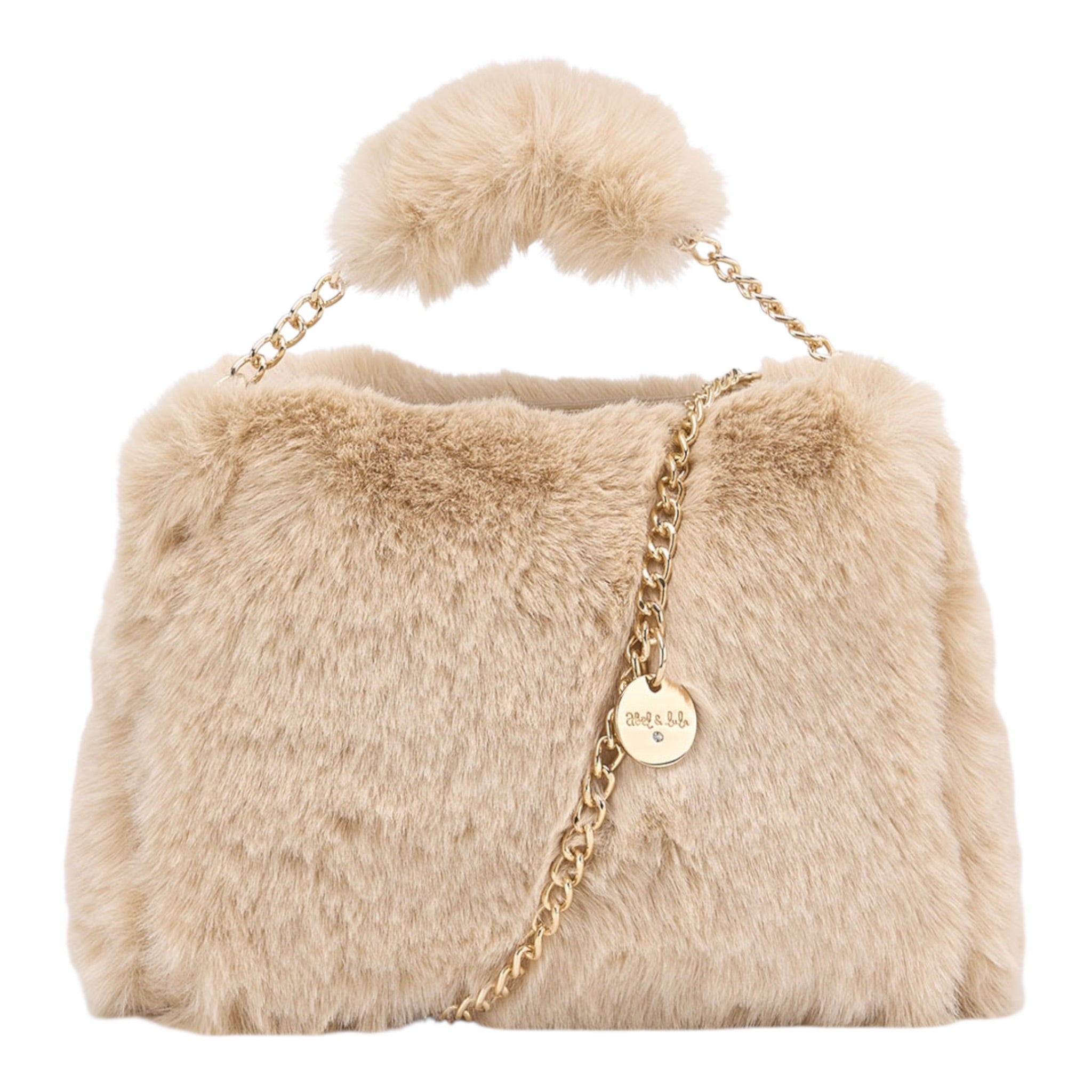 Abel & Lula Borsa tinta unita Peluche Beige per Bambina 5980 BEIGE ABEL & LULA 