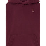 Abercrombie Kids Felpa tinta unita con Cappuccio E Logo Bordeaux per Bambino 93AF04 BORDEAUX ABERCROMBIE KIDS 