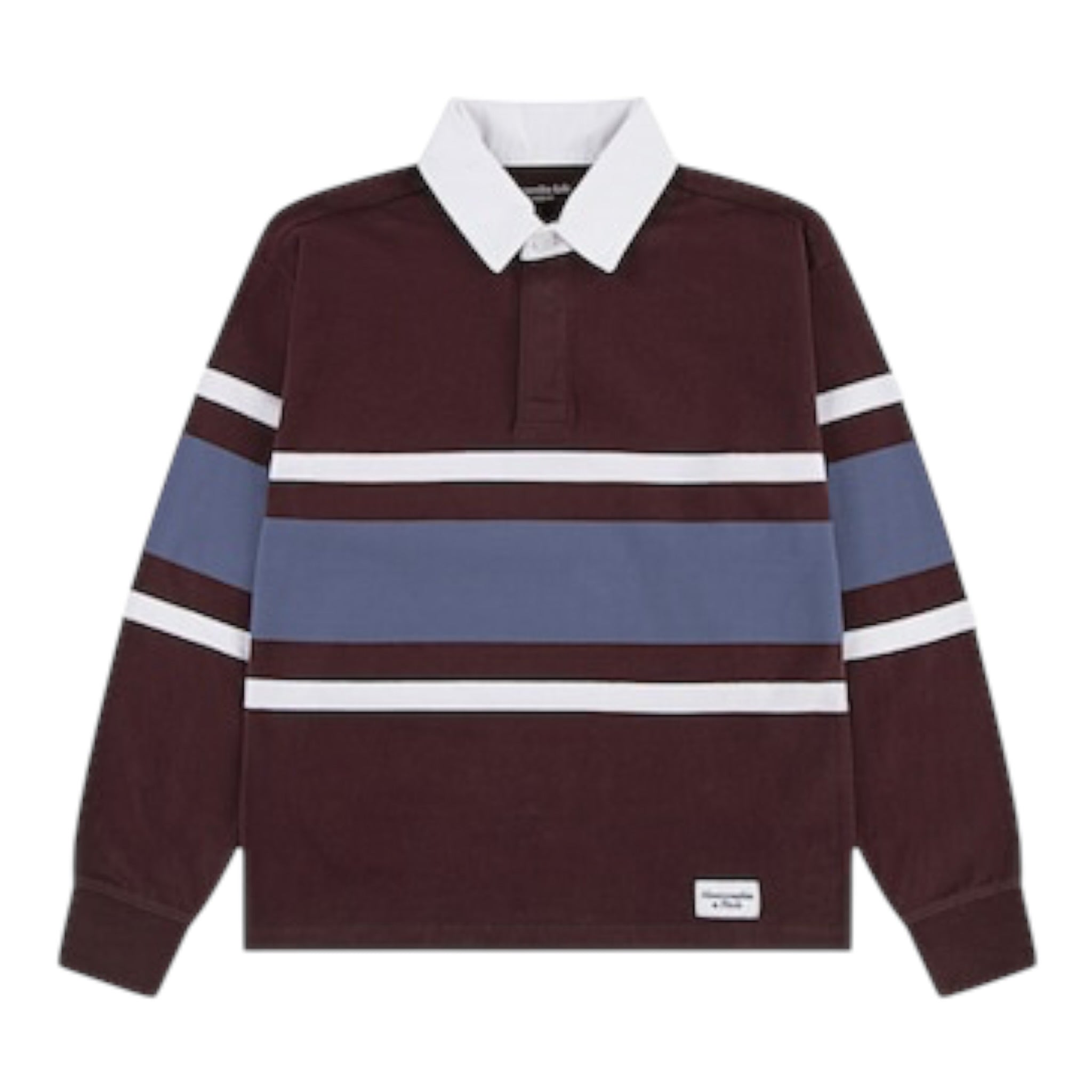 Abercrombie Kids Polo Tricolore con Fantasia A Righe Bordeaux per Bambino 93AF41 BORDEAUX  