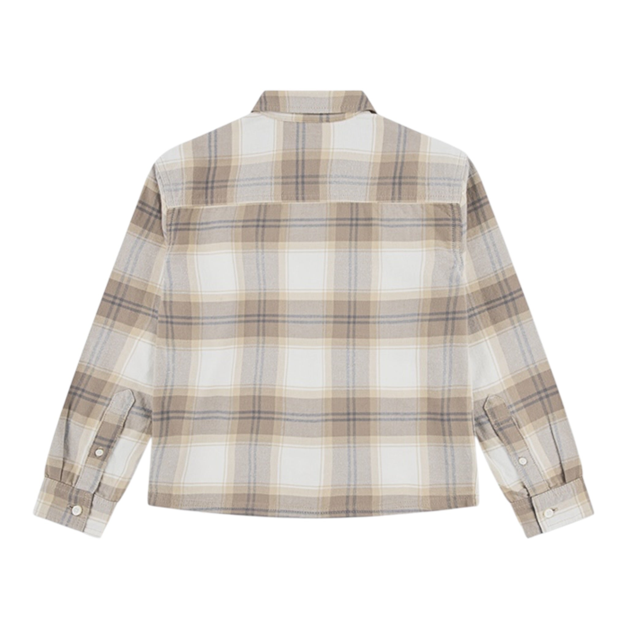 Abercrombie Kids Camicia Bicolore con Fantasia A Quadri Beige per Bambino 93AF75 BEIGE ABERCROMBIE KIDS 