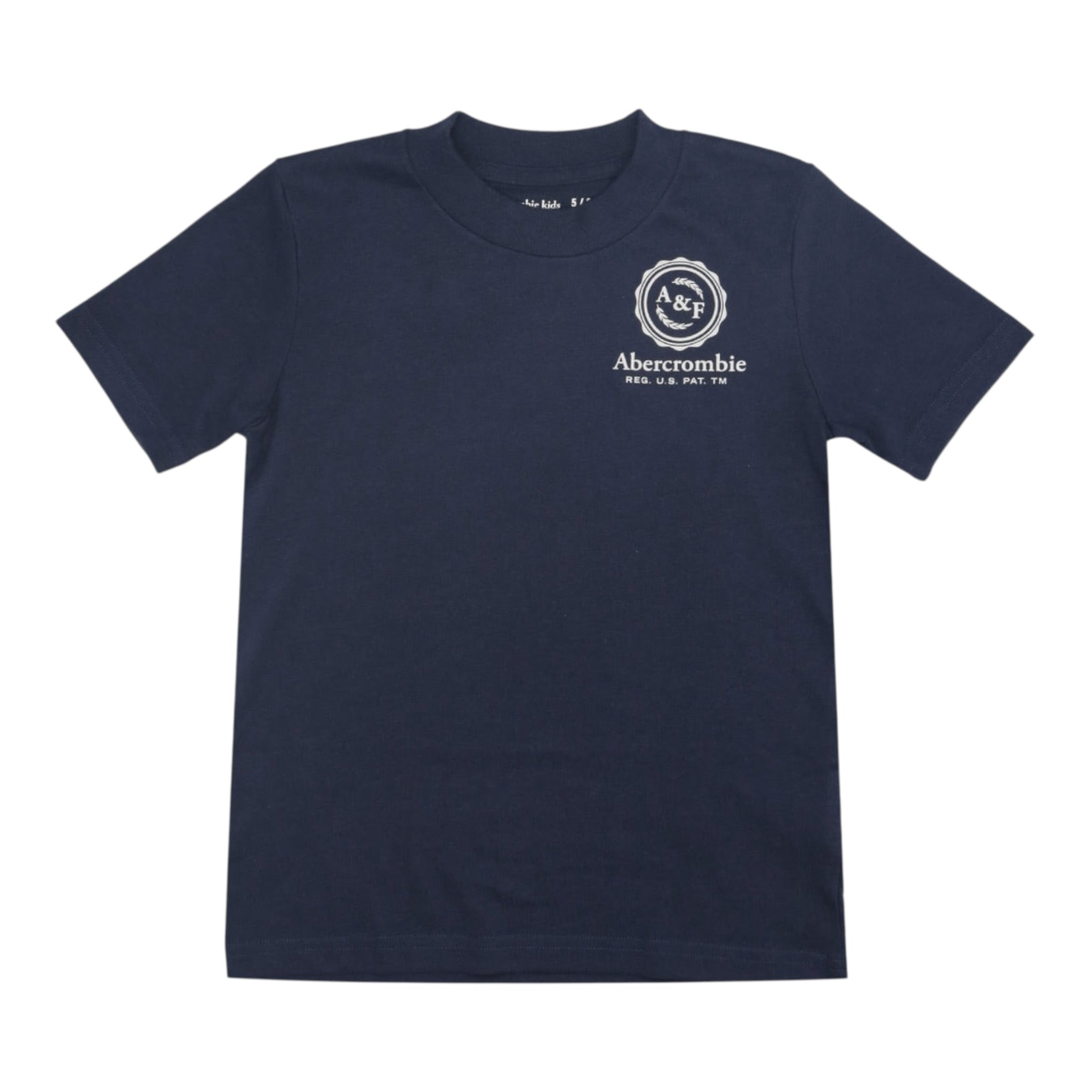 Abercrombie Kids T-Shirt tinta unita con Stampa Blu per Bambino 93AJ93 BLU ABERCROMBIE KIDS 