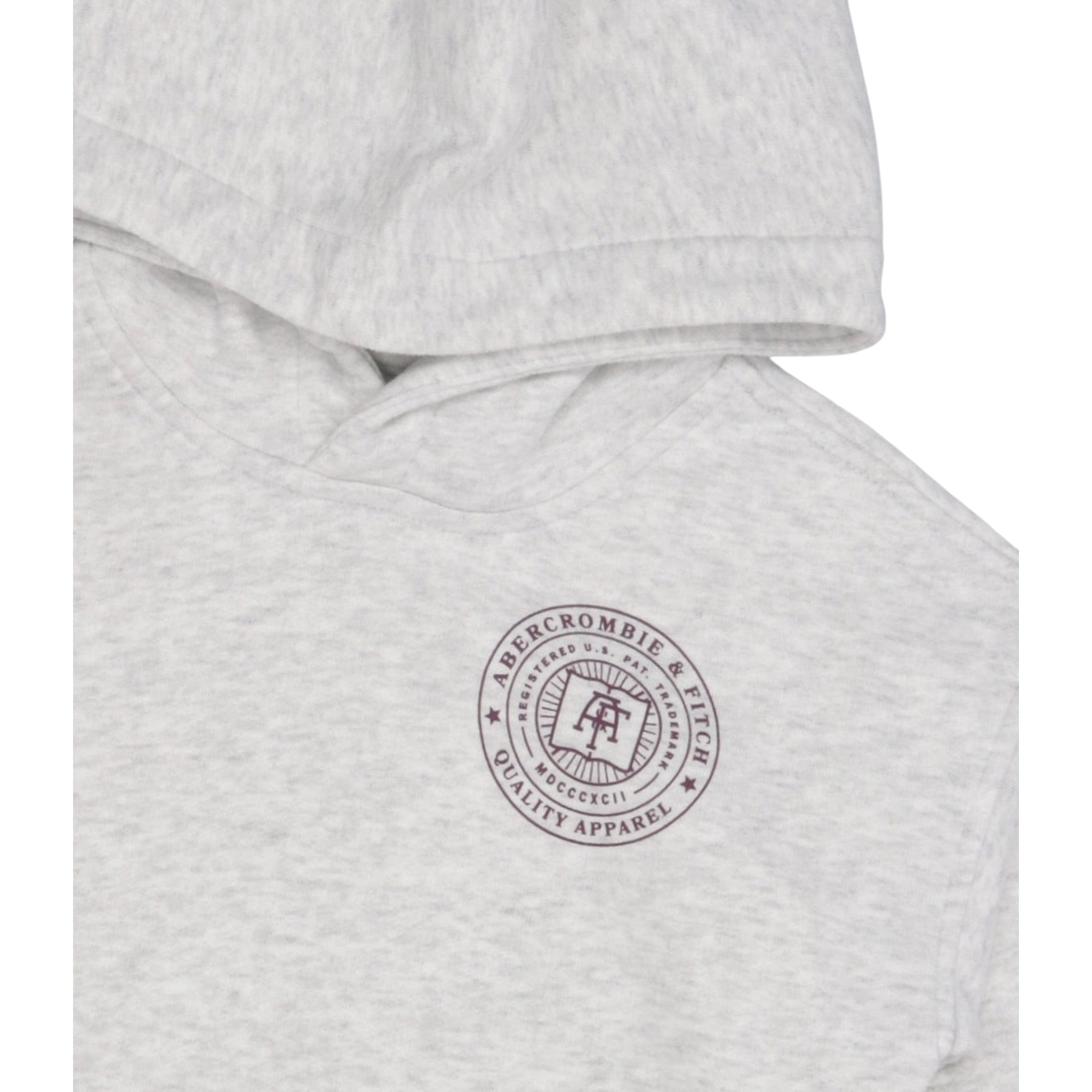Abercrombie Kids Felpa tinta unita con Cappuccio Grigio per Bambino 93AK06 GRIGIO ABERCROMBIE KIDS 