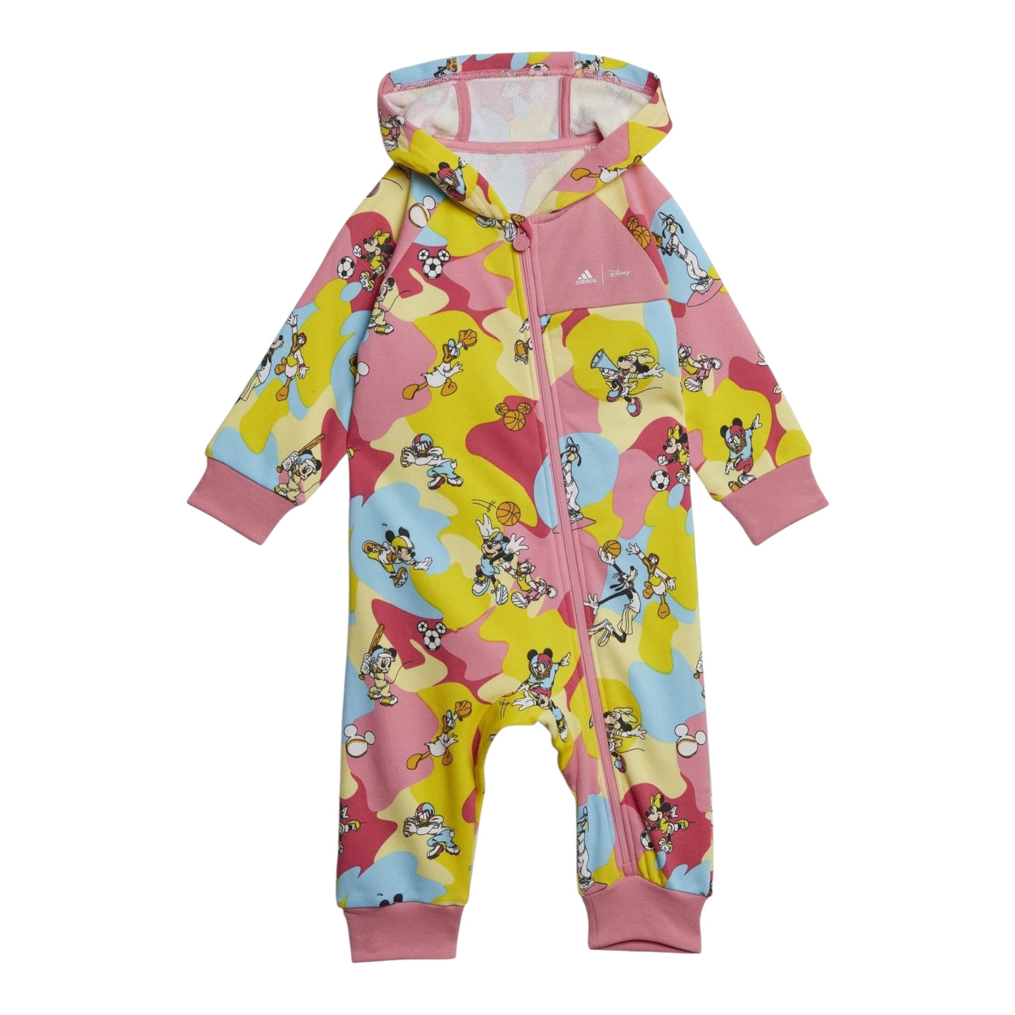 Adidas Tutina tinta unita con Cappuccio E Stampa Giallo per Neonata HK6650 GIALLO Adidas 