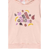Adidas Completo 2Pz Felpa-Pantalone con Fantasia Rosa per Neonata JF4486 ROSA Adidas 