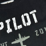 Aeronautica Militare Shirt tinta unita con Stampa Nero per Bambino 242TS002AJRJ664 NERO AERONAUTICA MILITARE 