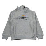 Aeronautica Militare Felpa Chiusa con Cappuccio tinta unita Grigio per Bambino 252FE0046AJ GRIGIO AERONAUTICA MILITARE 