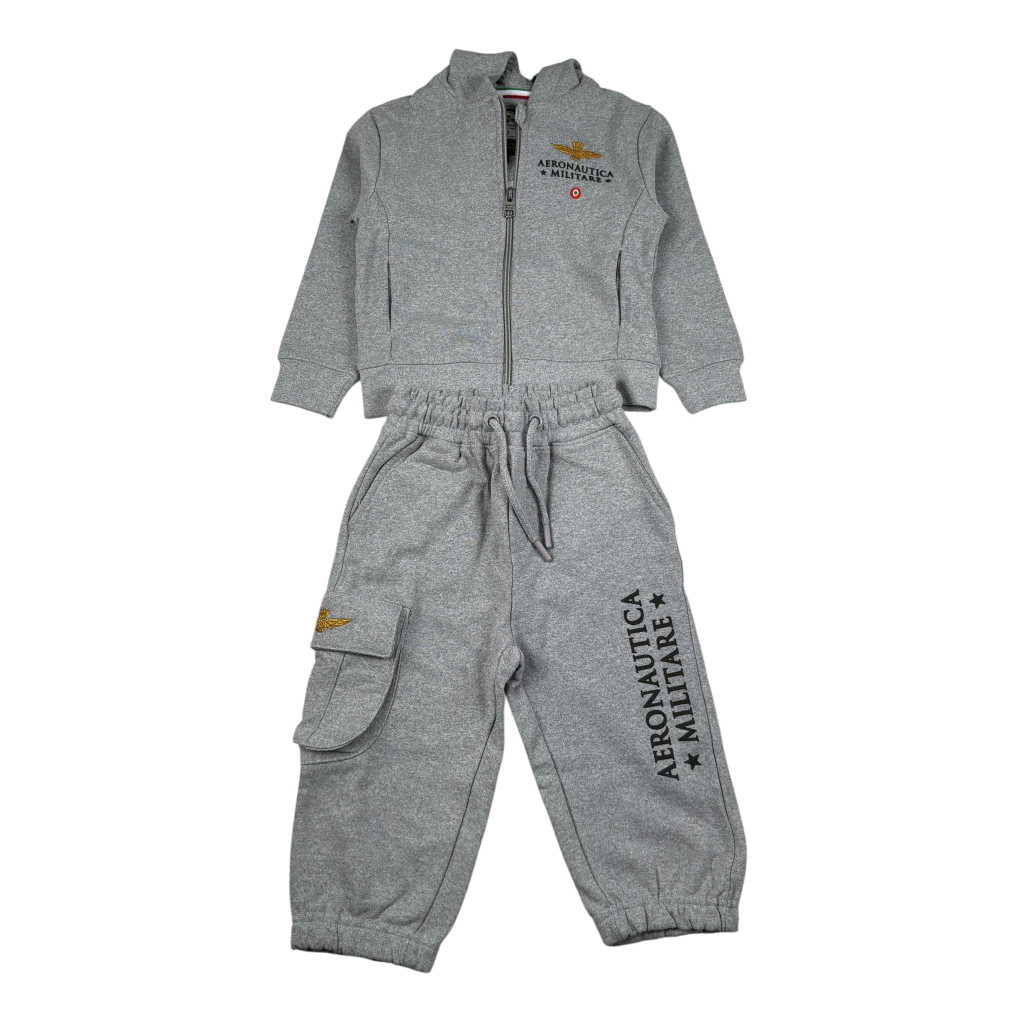 Aeronautica Militare Completo 2 Pezzi Felpa-Pantalone tinta unita Grigio per Bambino 25TF0007AJ GRIGIO AERONAUTICA MILITARE 