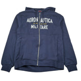 Aeronautica Militare Felpa tinta unita con Zip E Cappuccio Blu per Bambino URURURU BLU AERONAUTICA MILITARE 