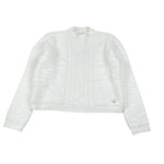 Alice Pi Maglia tinta unita con Trecce Bianco per Bambina 2834 BIANCO ALICE PI 