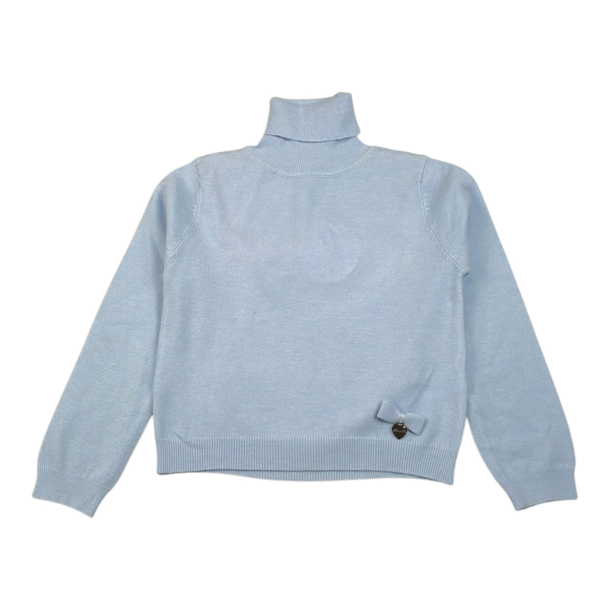 Alice Pi Maglia tinta unita Modello Dolcevita Azzurro per Bambina 3802 AZZURRO ALICE PI 
