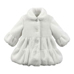 Allegra Cappotto tinta unita Pellicciotto Bianco per Neonata A0537A BIANCO ALLEGRA 