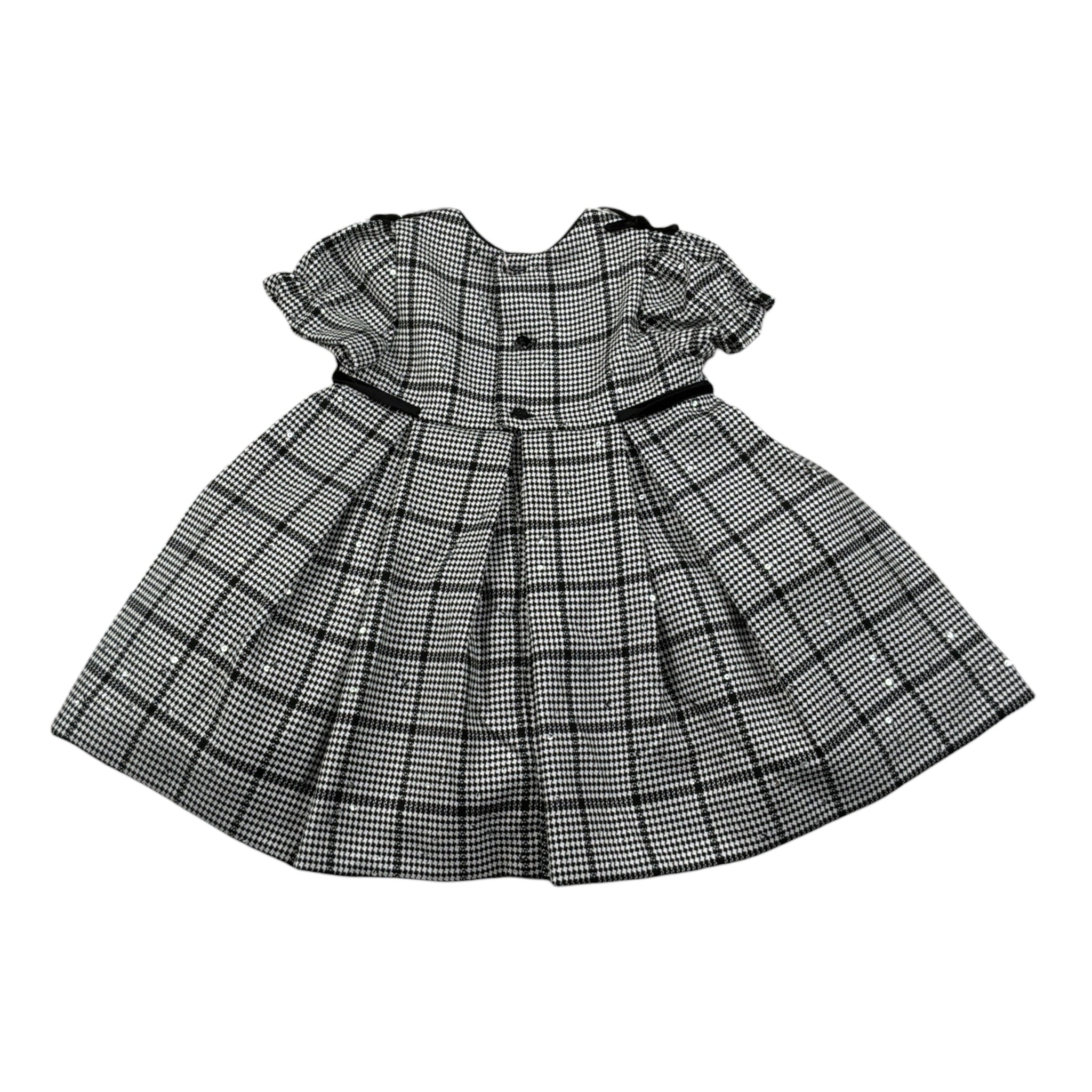 Amaya Abito Mezza Manica Stampa Fantasia Bianco/Nero per Neonata 621110 BIANCO/NERO AMAYA 