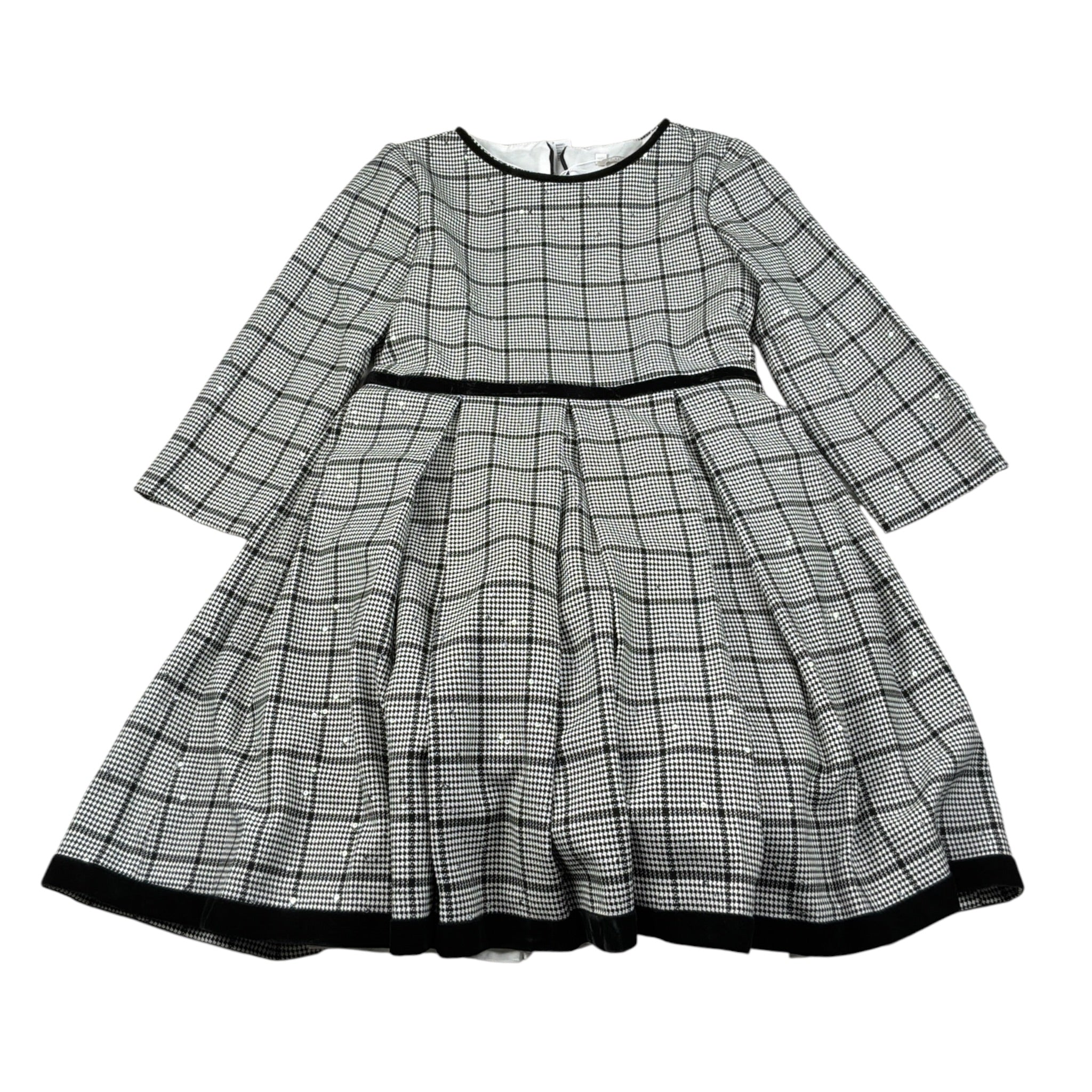 Amaya Abito Manica Lunga Stampa Fantasia Nero per Bambina 621410 NERO AMAYA 