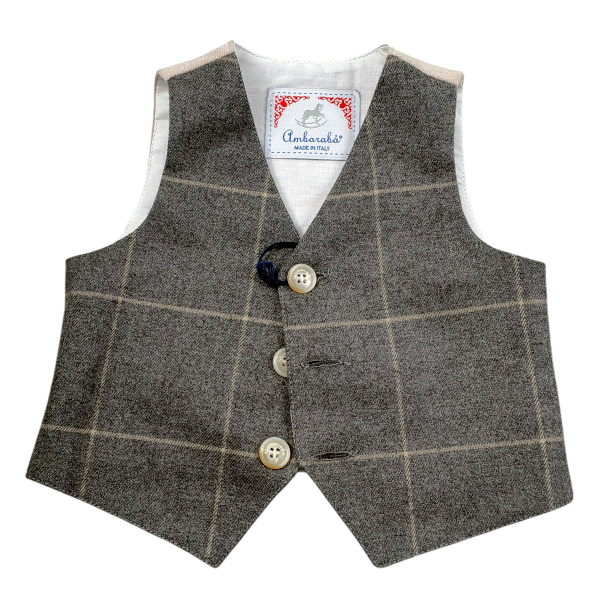 Ambaraba' Gilet tinta unita con Fantasia Grigio per Neonato FM34063 GRIGIO AMBARABA' 