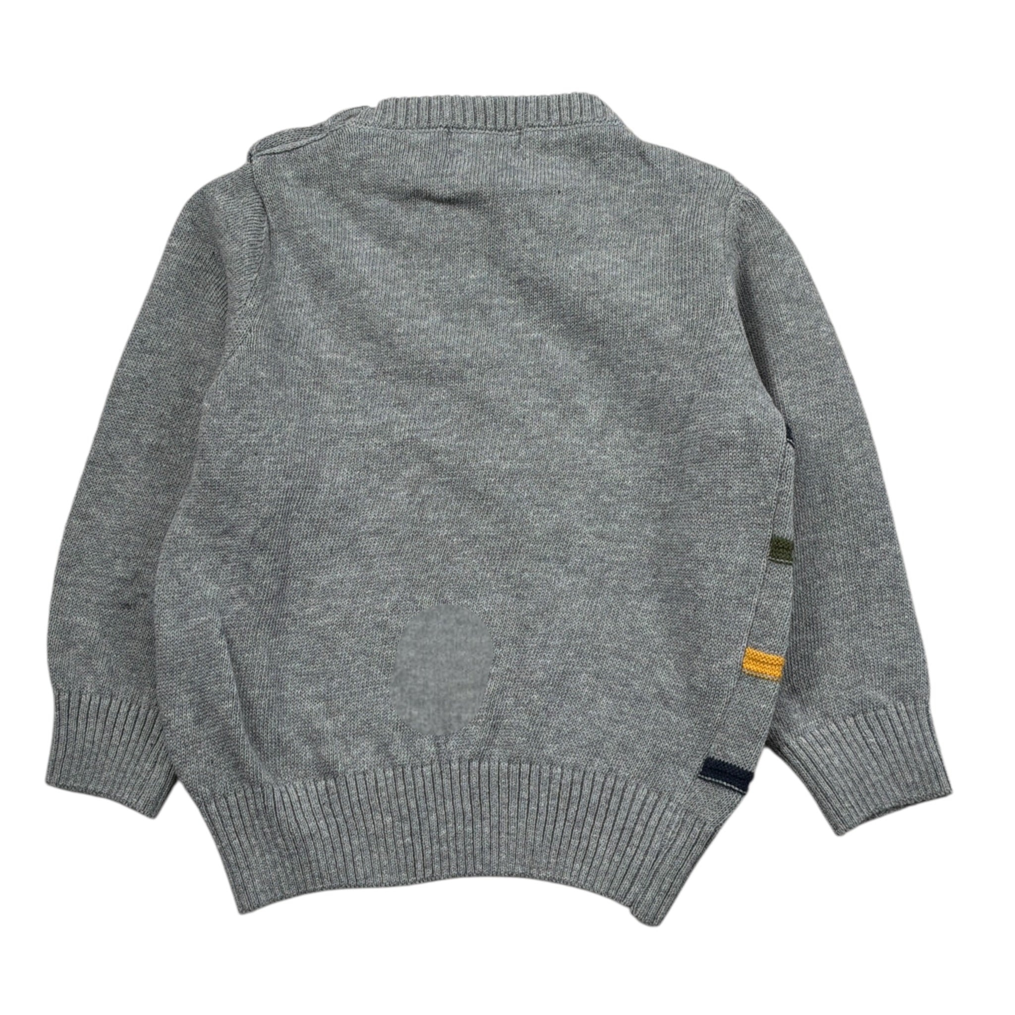 Ambaraba' Maglia tinta unita con Fantasia A Righe Grigio per Neonato FM40257 GRIGIO AMBARABA' 