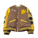 American College Giubbino College tinta unita con Maniche In Contrasto Beige per Bambino AC5J BEIGE AMERICAN COLLEGE 
