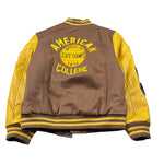 American College Giubbino College tinta unita con Maniche In Contrasto Beige per Bambino AC5J BEIGE AMERICAN COLLEGE 