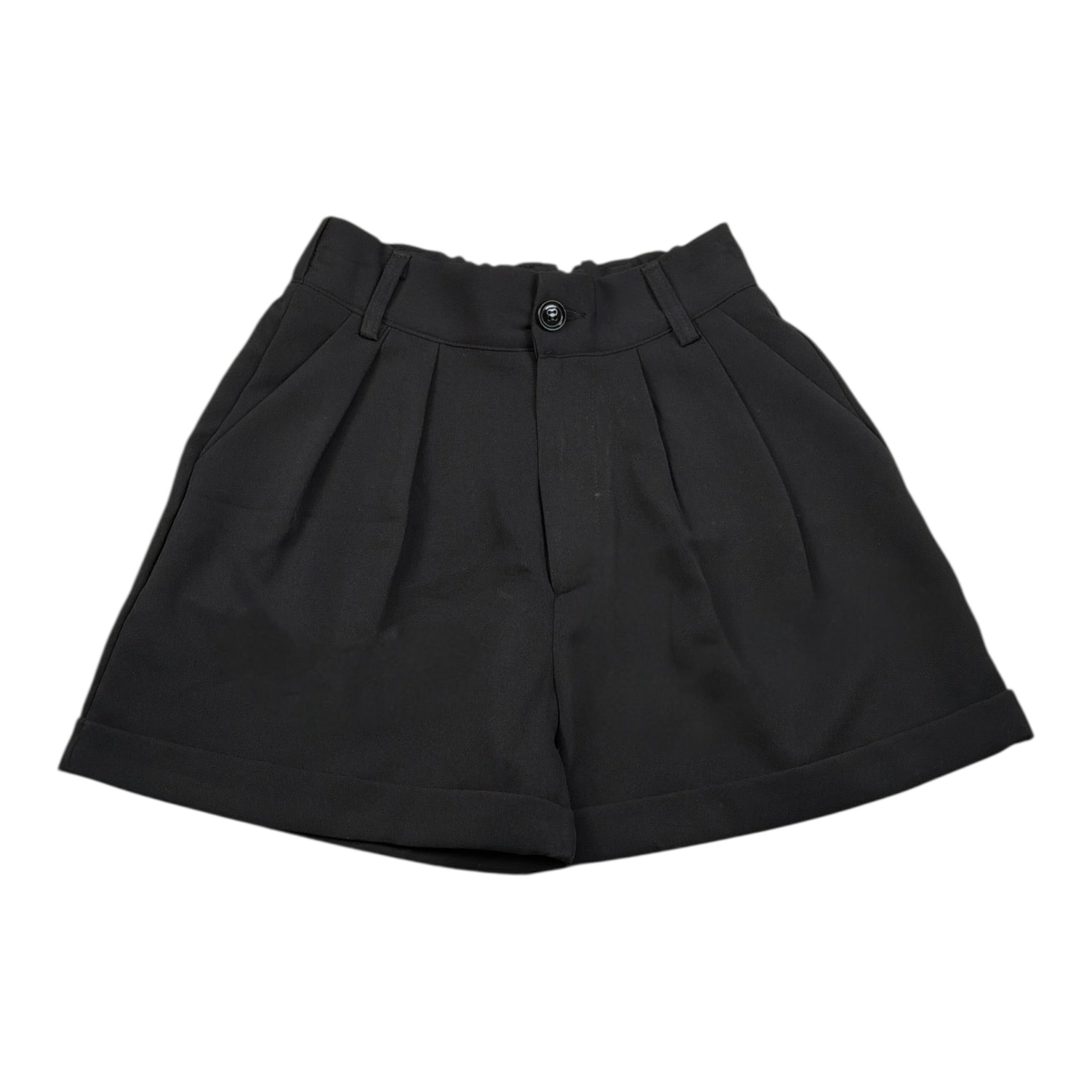 Amiuni Short tinta unita con Elastico In Vita Nero per Bambina AG807225 NERO AMIUNI 