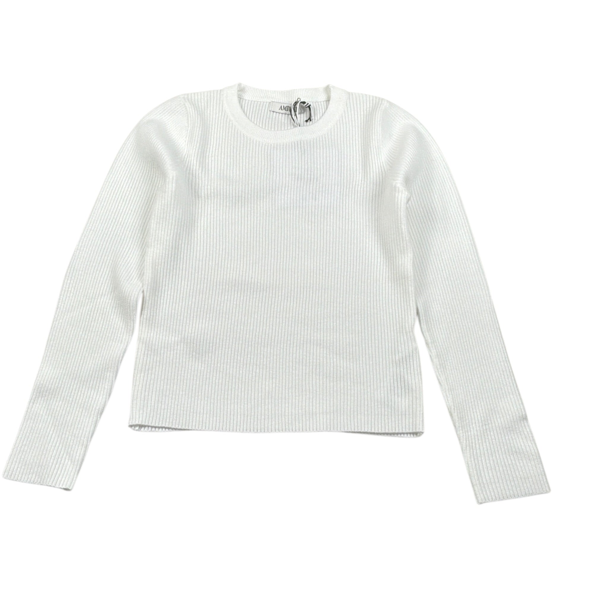 Amiuni Maglia tinta unita Girocollo Bianco per Bambina AG807925MG BIANCO AMIUNI 