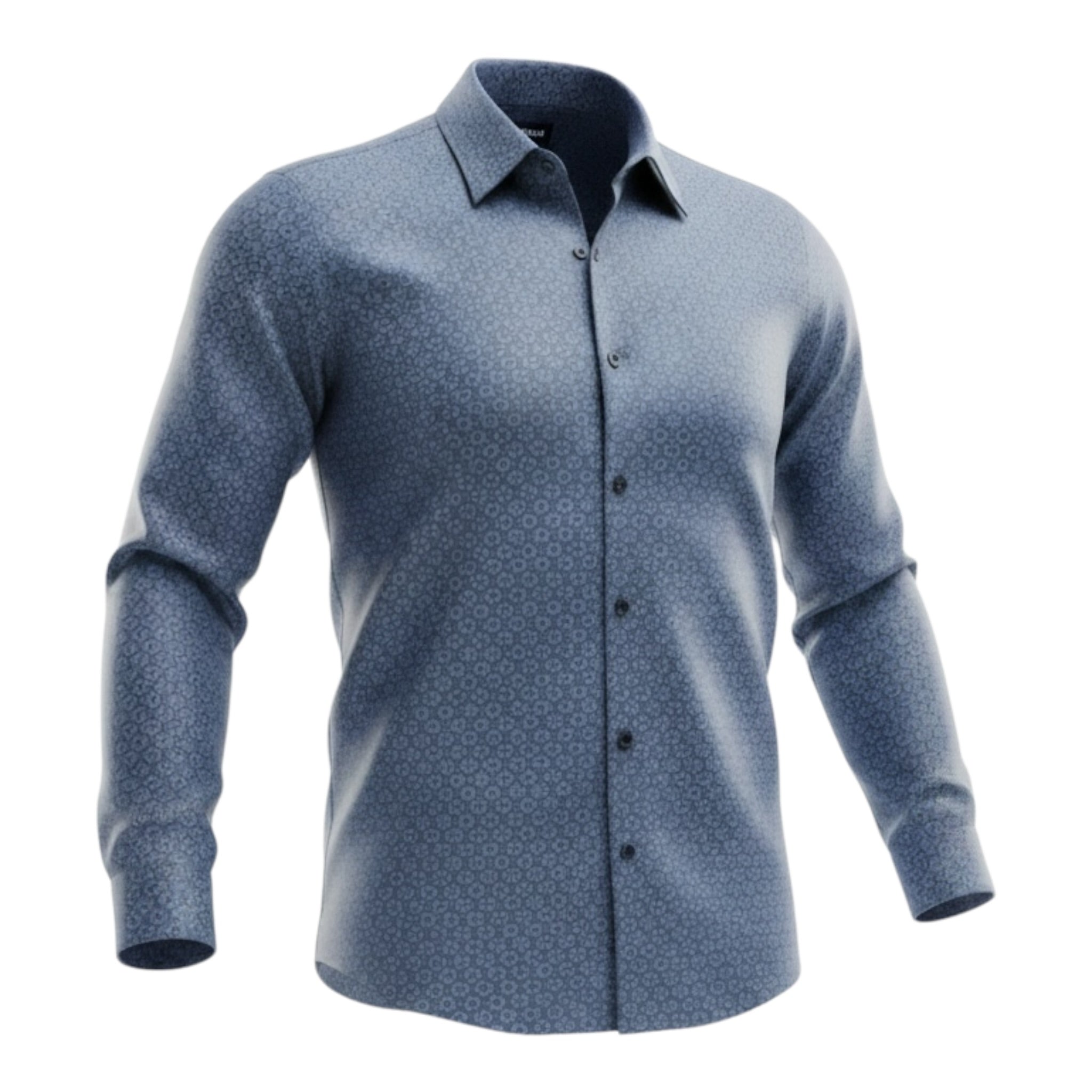 Antony Morato Camicia tinta unita con Microfantasia Blu per Bambino MKSL00257 BLU ANTONY MORATO 