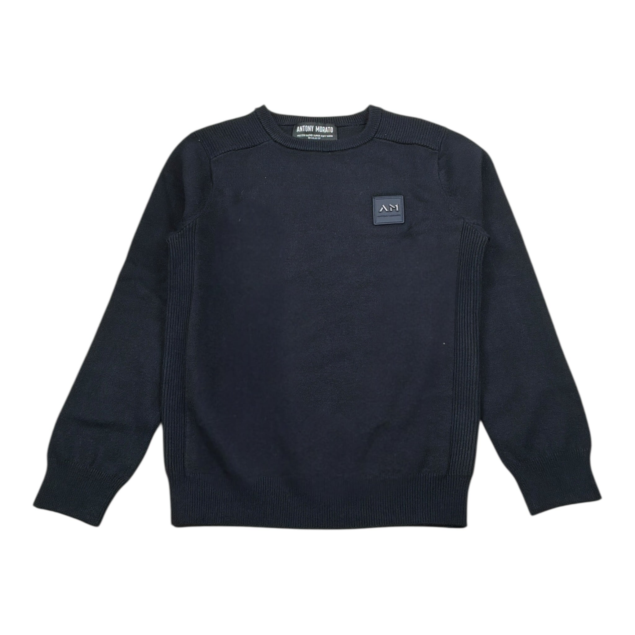 Antony Morato Maglia tinta unita con Logo Blu per Bambino MKSW01303 BLU ANTONY MORATO 