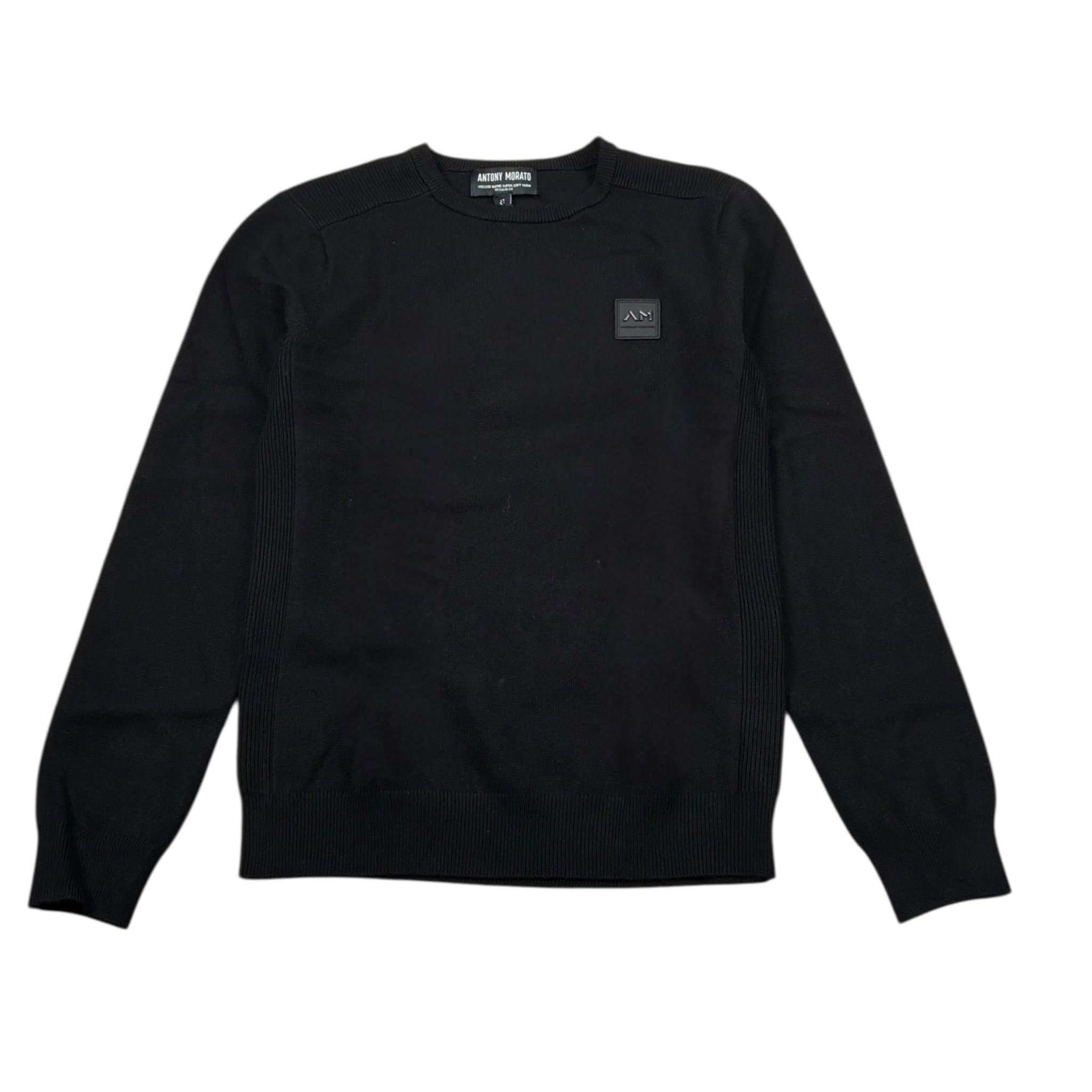 Antony Morato Maglia tinta unita con Logo Nero per Bambino MKSW01303 NERO ANTONY MORATO 