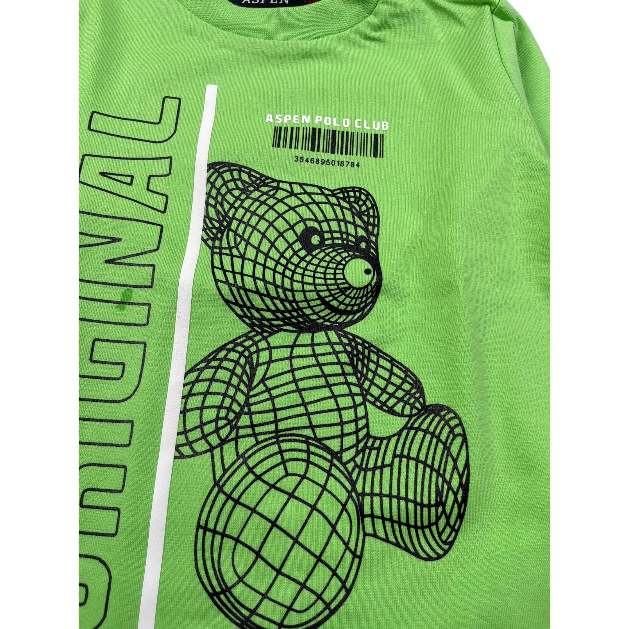 Aspen Polo Club Shirt Girocollo tinta unita con Logo Verde per Neonato 1051M00020 VERDE ASPEN POLO CLUB 