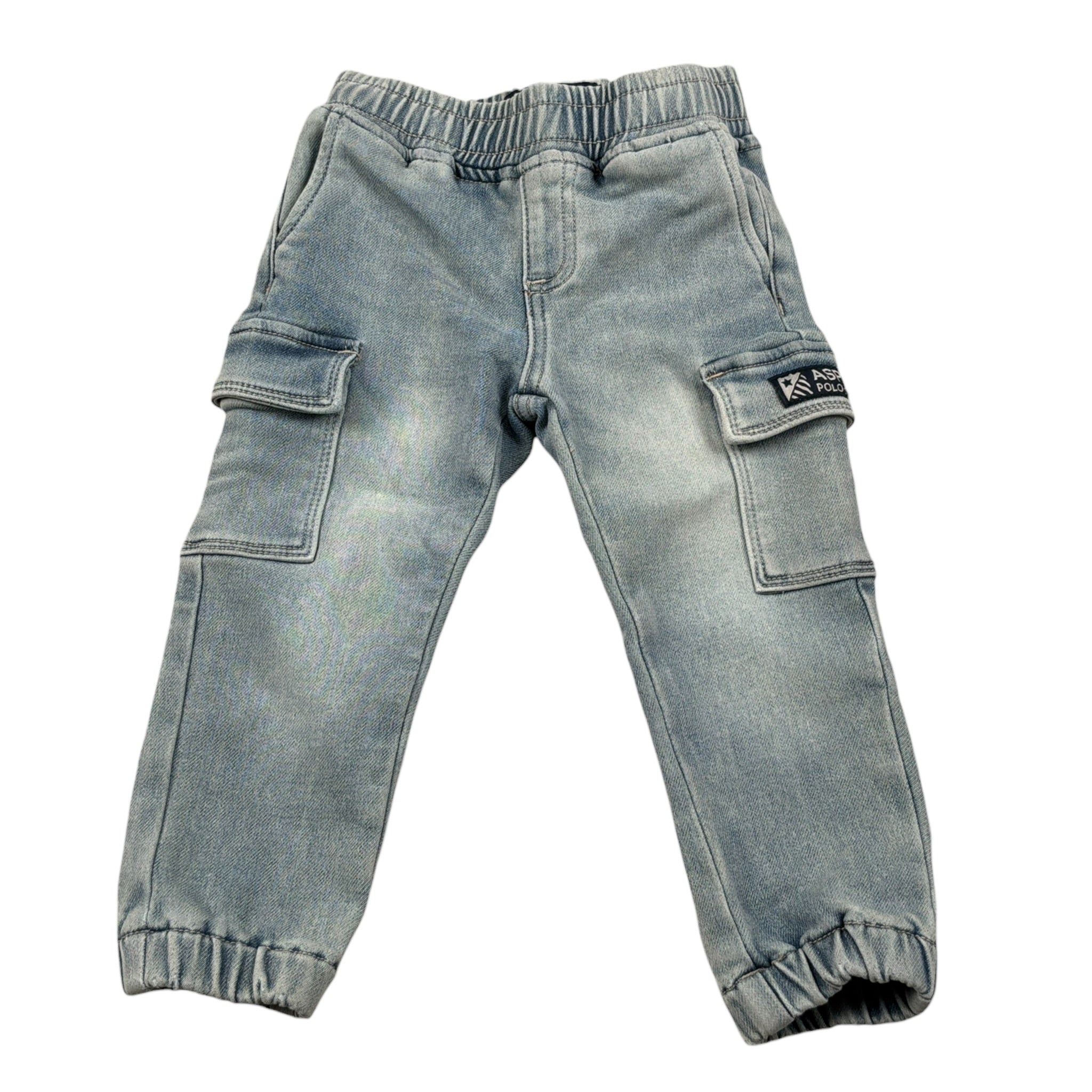 Aspen Polo Club Jeans tinta unita con Elastico In Vita Azzurro per Neonato 1051PD00037 AZZURRO ASPEN POLO CLUB 