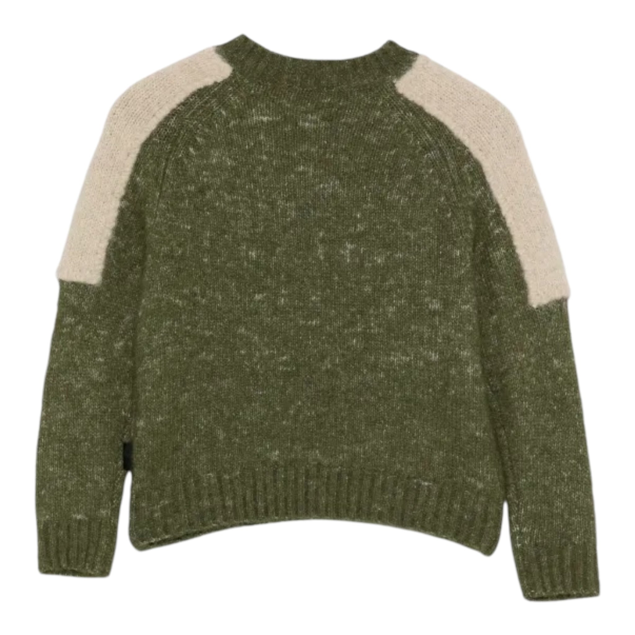 Aspesi Maglia Girocollo Bicolore Verde per Bambino A25AM0005EM444 VERDE ASPESI 