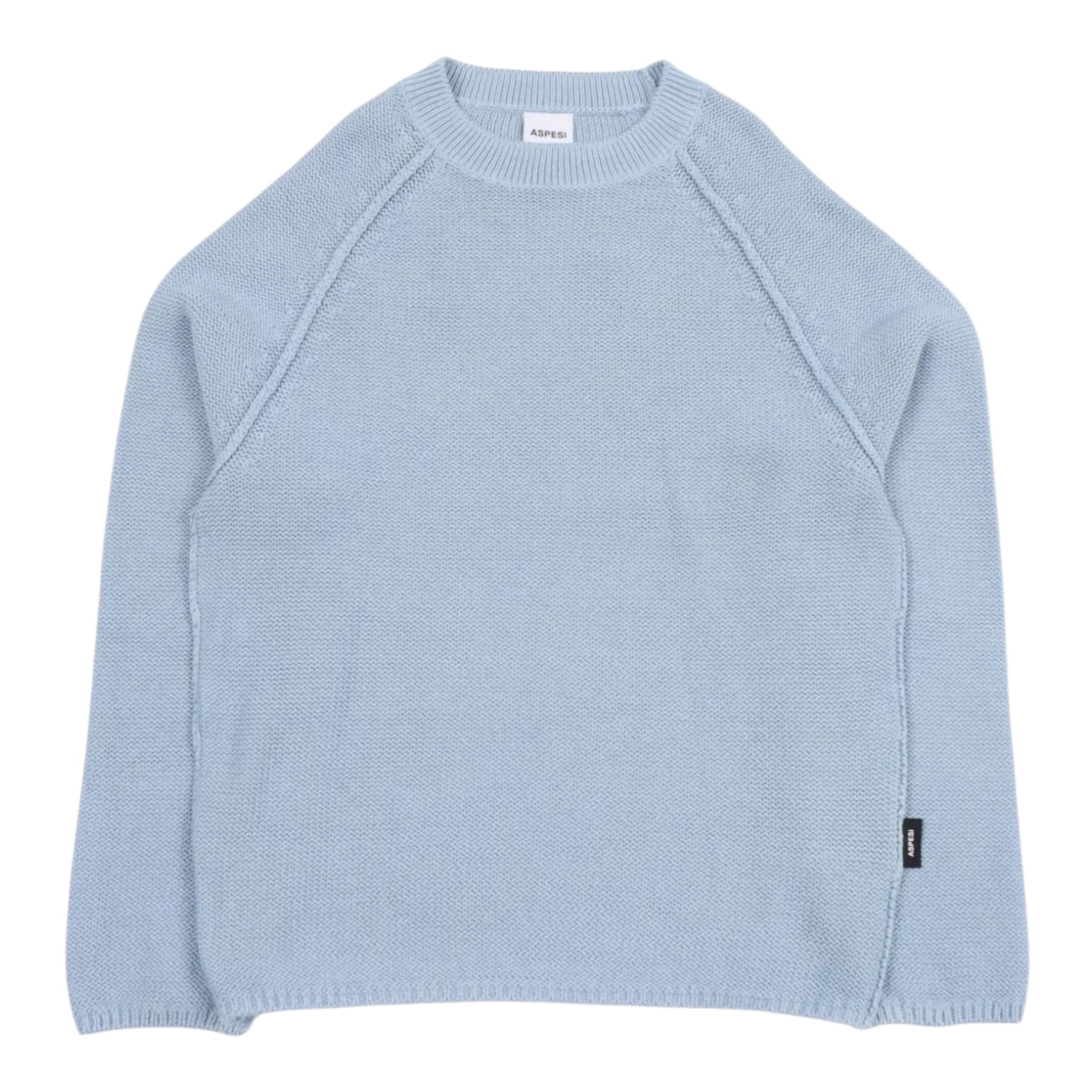 Aspesi Maglia Girocollo tinta unita Azzurro per Bambino A25AMA0014EM110 AZZURRO ASPESI 