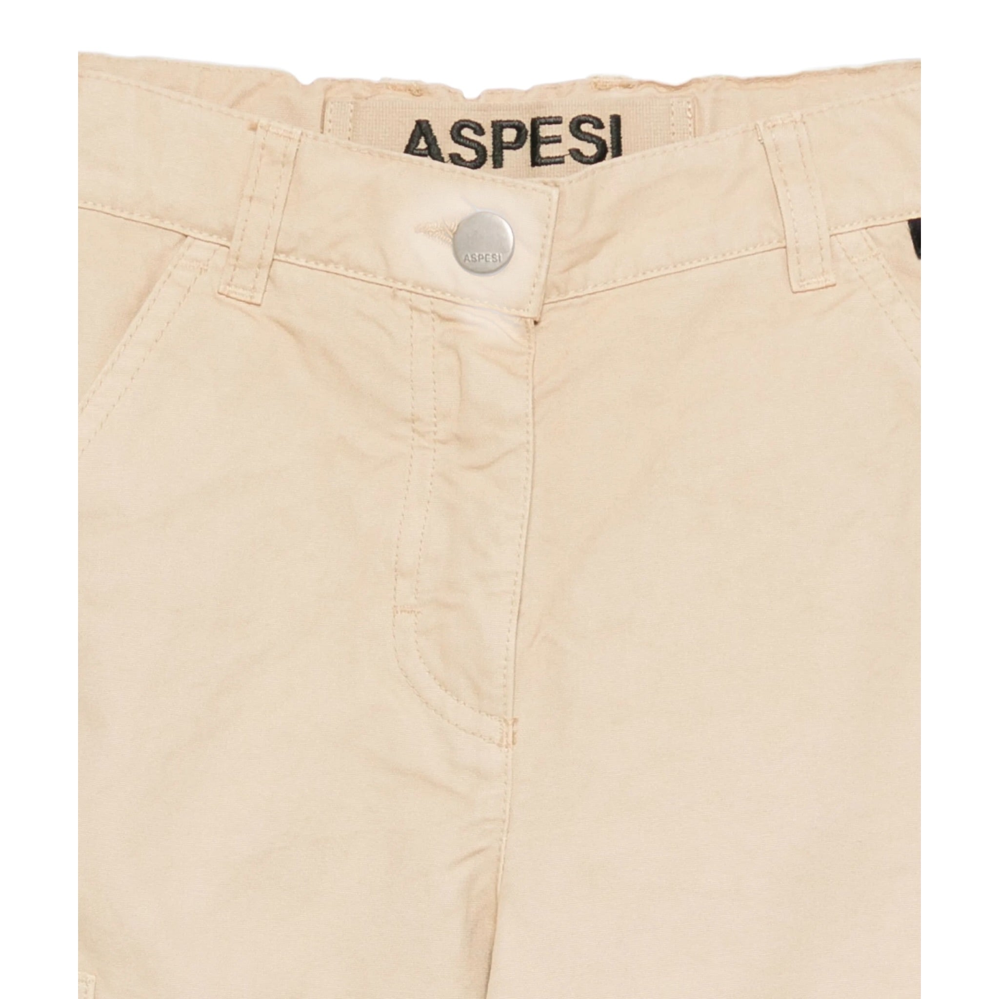 Aspesi Pantalone tinta unita con Girovita Regolabile Beige per Bambino A25APL0007C6066 BEIGE ASPESI 