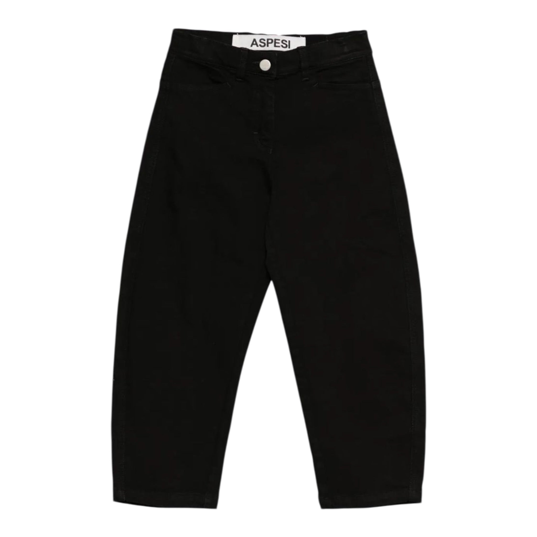 Aspesi Jeans tinta unita con Girovita Regolabile Nero per Bambina A25APL0010J0054 NERO ASPESI 