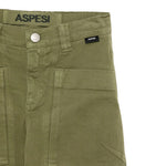 Aspesi Pantalone tinta unita con Girovita Regolabile Verde per Bambino A25APL0012C6051 VERDE ASPESI 