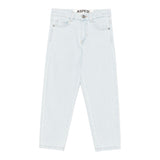 Aspesi Jeans tinta unita con Girovita Regolabile Azzurro per Bambina S25072PLJ0042 AZZURRO ASPESI 