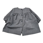 Aventiquattrore Abito Manica Lunga tinta unita con Fiocco Grigio per Bambina A2401678 GRIGIO AVENTIQUATTRORE 