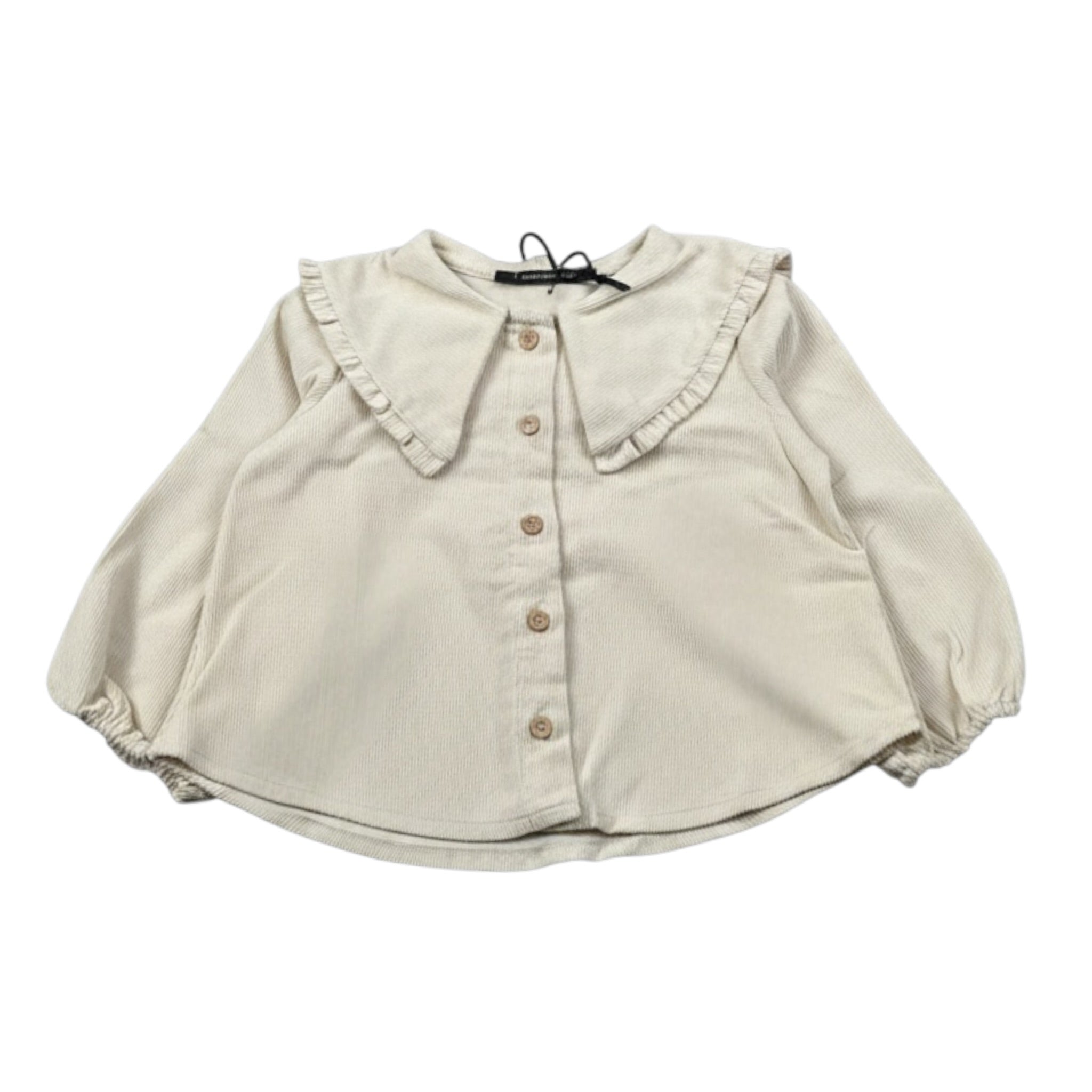 Aventiquattrore Camicia Manica Lunga In Velluto Crema per Neonata A2401721N CREMA AVENTIQUATTRORE 