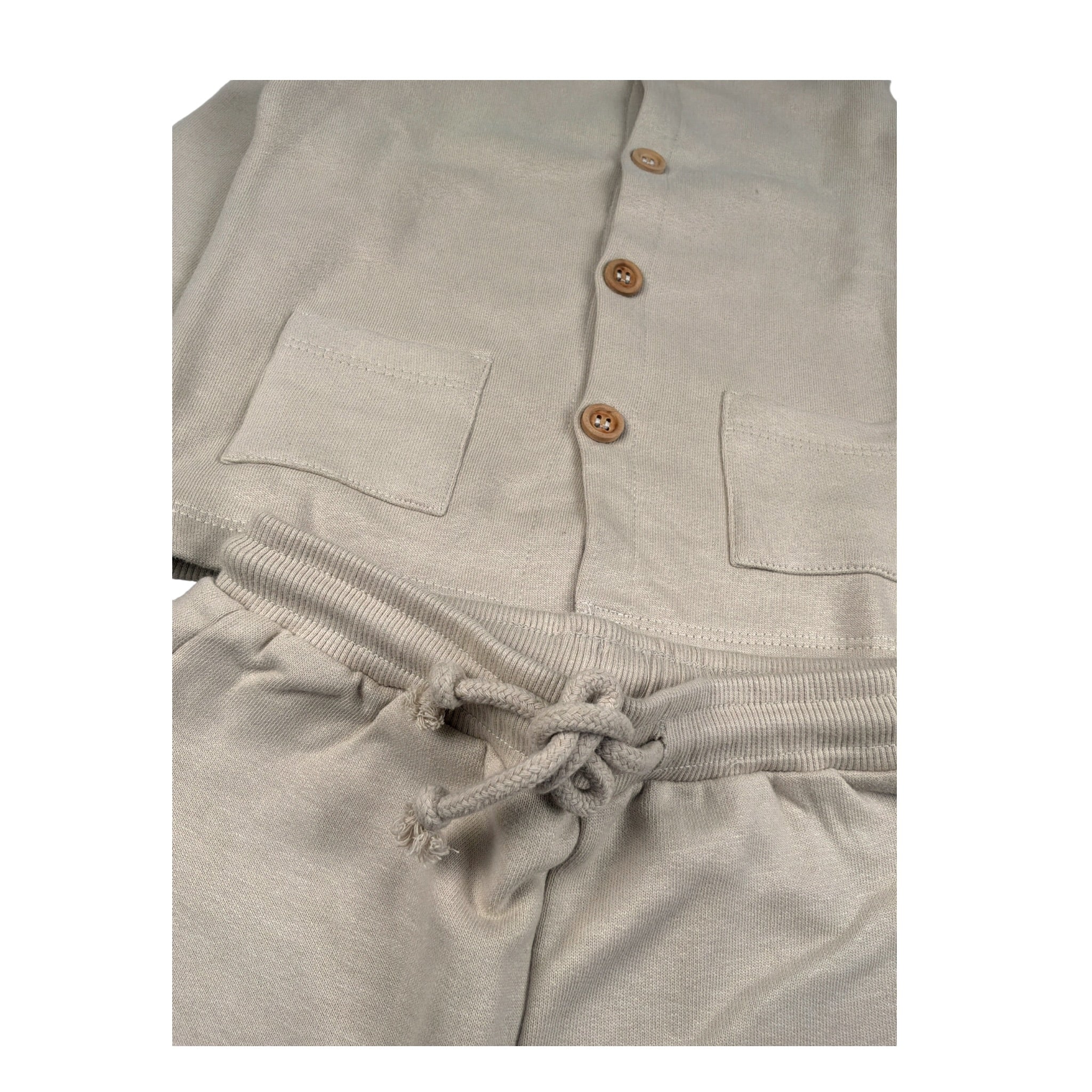 Aventiquattrore Completo 3 Pezzi Felpa-Pantalone tinta unita-Shirt Beige per Neonato A2401756N BEIGE AVENTIQUATTRORE 