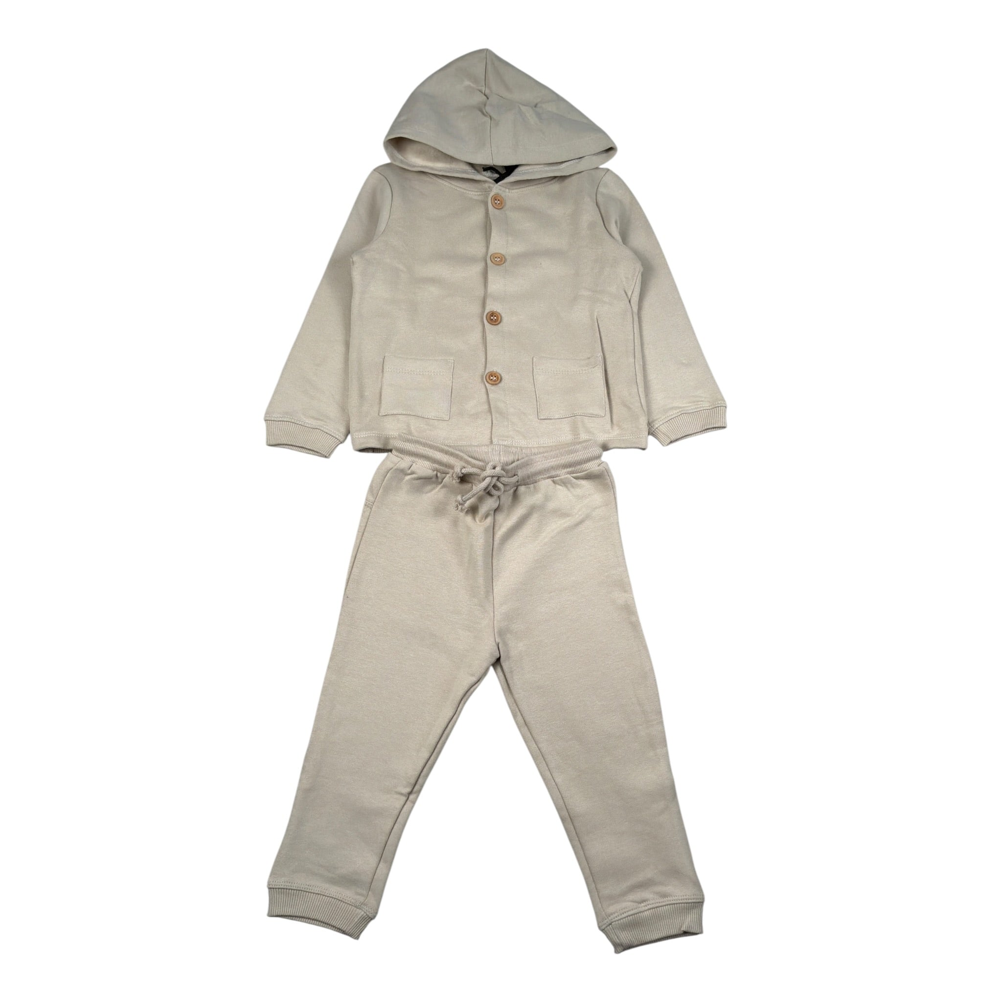 Aventiquattrore Completo 3 Pezzi Felpa-Pantalone tinta unita-Shirt Beige per Neonato A2401756N BEIGE AVENTIQUATTRORE 