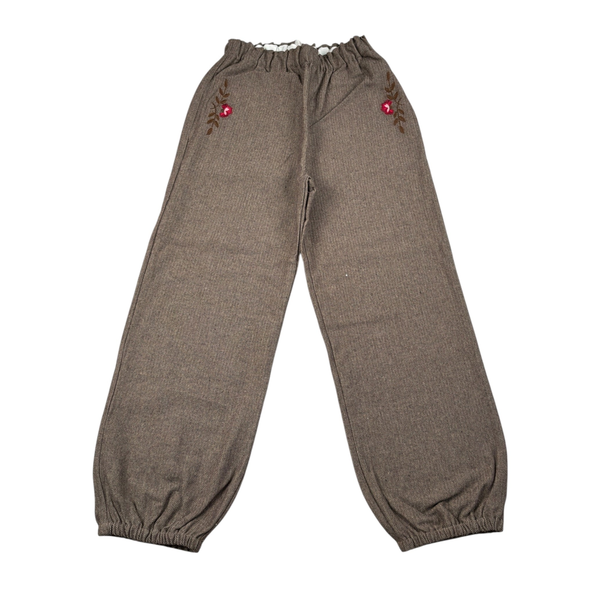 Babe & Tess Pantalone tinta unita con Elastico In Vita Marrone per Neonata 04/548040N MARRONE BABE & TESS 
