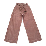Babe & Tess Pantalone tinta unita Modello Palazzo Rosa per Bambina 04/548123 ROSA BABE & TESS 