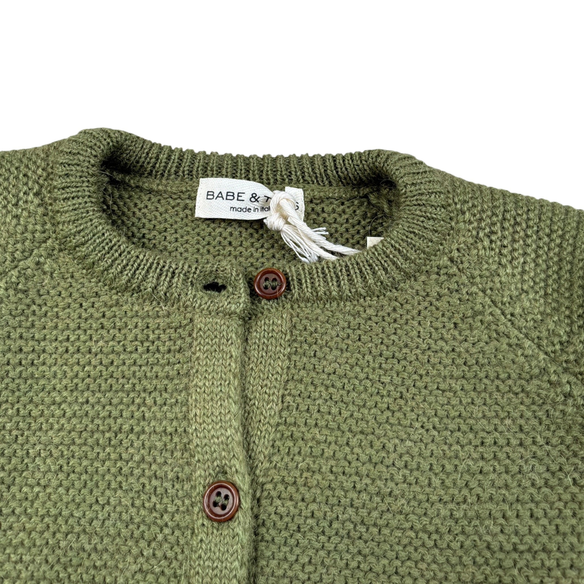 Babe & Tess Cardigan tinta unita Verde per Neonato 59/548083N VERDE BABE & TESS 