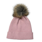Babidu Cappello tinta unita con Pon Pon Rosa per Neonata 95770 ROSA BABIDU 